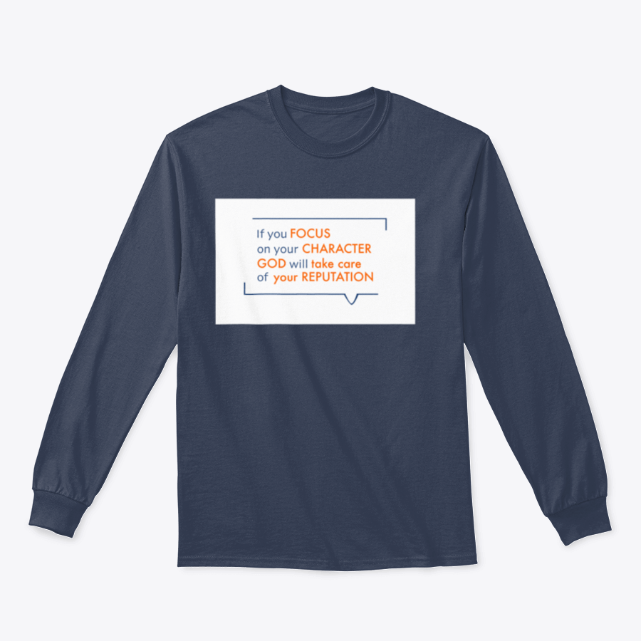 A stylish God Will Take Care Of Your Reputation T-shirt featuring a vector quote design, made from soft 100% cotton fabric.